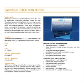 eoffice cidco|cidco intranet.